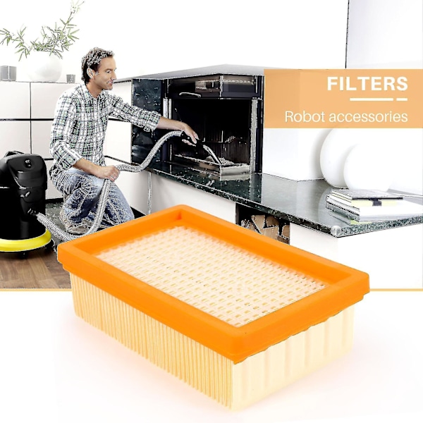 3 stk. Udskiftningsfilter til støvsuger til Karcher fladplisseret Mv4 Mv5 Mv6 Wd4 Wd5 Wd6 P Premium W