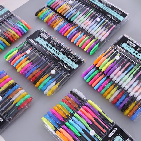 12 16 18 24 36 48st Gel Pens Set Marker Pen Pastell 5685 Fyndiq