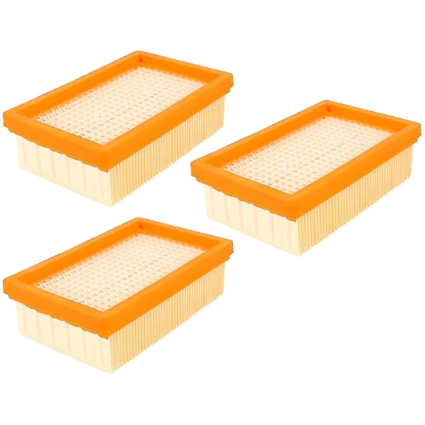 3 stk. erstatningsfilter for støvsuger til Karcher flat-plissert Mv4 Mv5 Mv6 Wd4 Wd5 Wd6 P Premium W