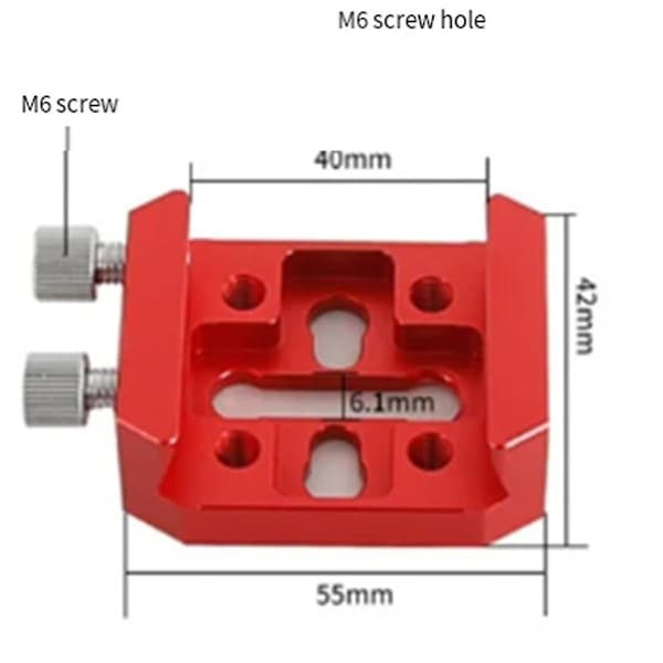 Guide Mirror Dovetail Plate Rød Kort Plade Til Svalehalerille Teleskop Tilbehør Svalehalemontering-YKY416