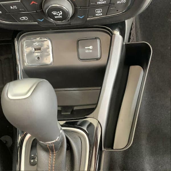 Bil Gearskiftepanel Sideopbevaringsboks Midterkonsol Organizerbakke Passer til Jeep Compass 2017-2019