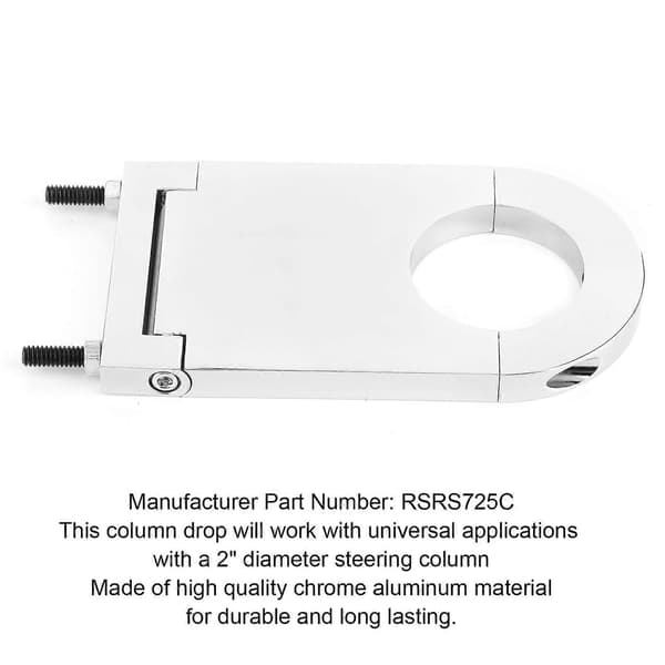 Krom Aluminium 4 1/2\" Rattstammedropp RSRS725C Passer for 2\" Stammer for SBC BBC 350