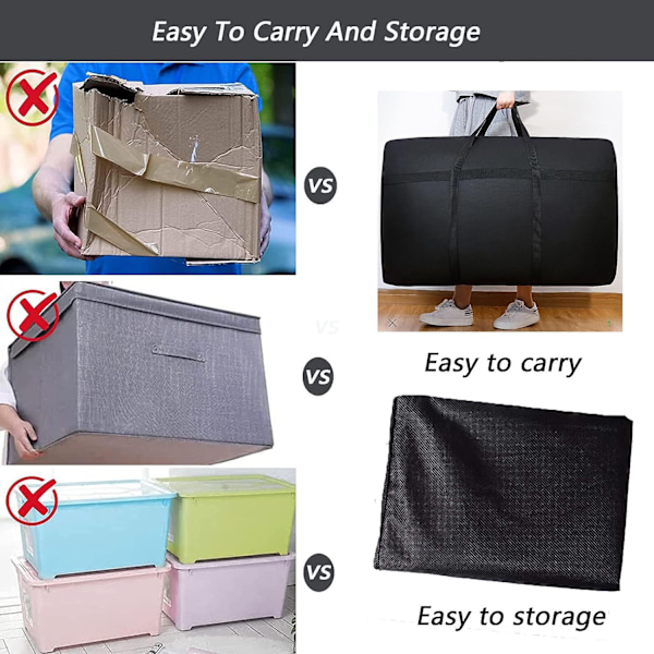 190L Extra Large Heavy Duty Flyttväska Gray qd Gray 40L