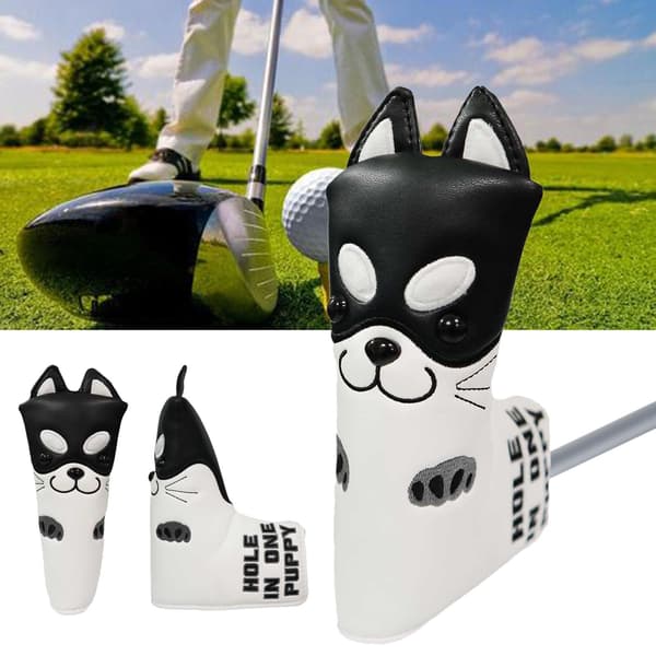 1/2/3 Dog Pattern För Golf Putter Headcover Cover för Black qd Black 1 Pc