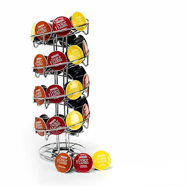 Kaffepodskapsel Revolving Rotating Spiral Stand Holder för Dolce Gusto