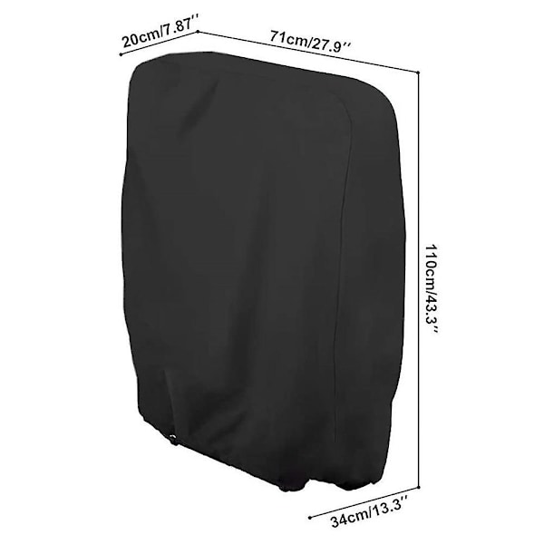 Utomhus Zero Gravity Fällbar Stolsöverdrag Vattentät Dammtät Gräsmatta Uteplats Möbler Överdrag Alla Väder Skydd Trädgårdsstolar Black