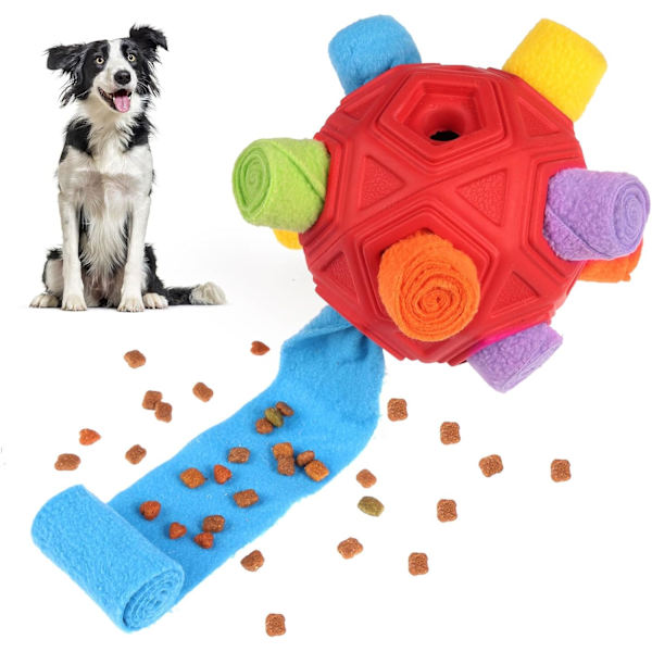 Lyneun Snuffle Ball för hundar, mjuk interaktiv hund