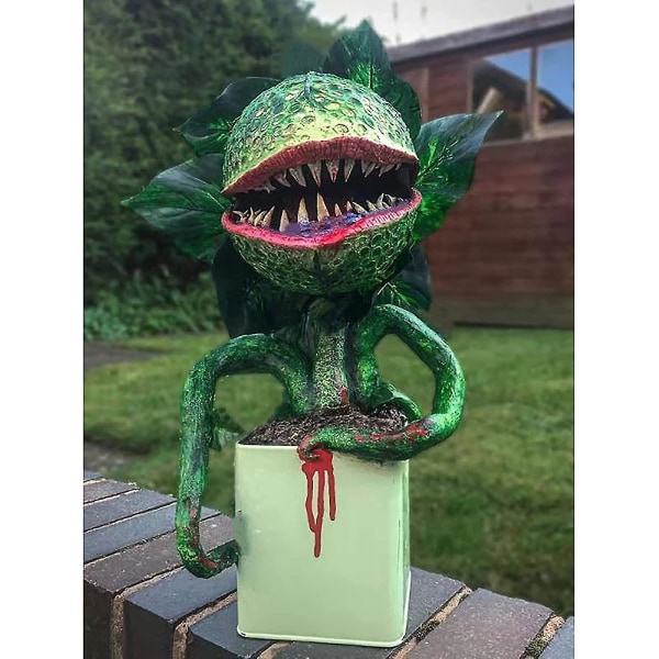 Piranha Resin Skulptur Utomhusdekor Statyer, Halloween Skräck Trädgårdsstatydekoration för uteplats Gräsmatta Veranda Bakgård inomhus och utomhus