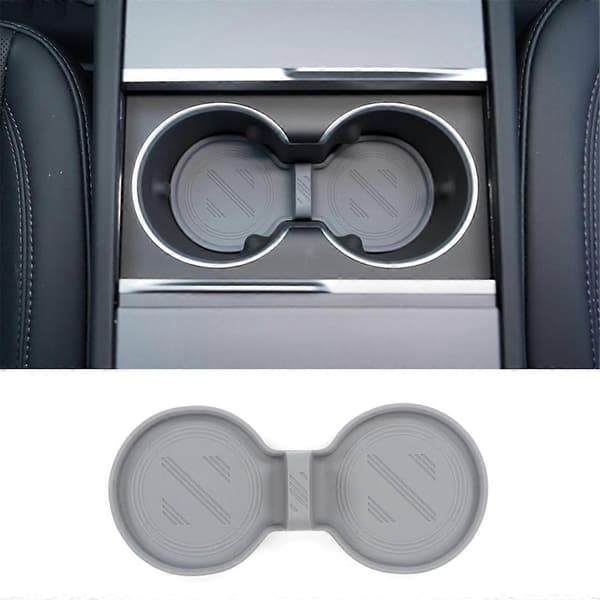 Til Model S Model X 2022 2023 Model 3 2024 Midterkonsol Kopholder Indsats Tilbehør - Grå