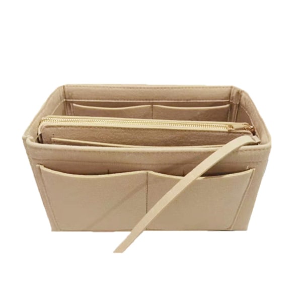 2023 Ny Beste Rabatt Reiseorganisator Håndveske Filtveske Tote Liner Håndveske Pose Innlegg Dame 3 størrelser Aprikos qd Apricot 26*13*16