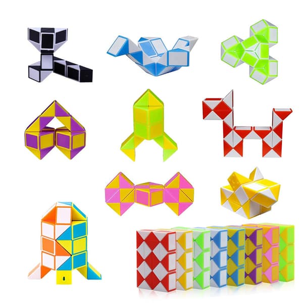#3 stk. Slange Magic Cube Mini Twister Legetøj til Børn og Voksne Børnefødselsdagsgave#