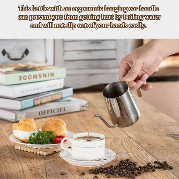 350 ml kaffekande i rustfrit stål med svanehals til pour-over kaffe og te