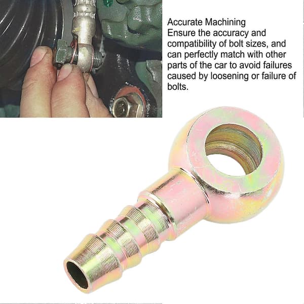 M10 til 3/8in Push Barb Tail Slangeadapter Stærk Bæreevne Brændstofpumpe Barb Tail Slangeadapter til Rørforbindelse