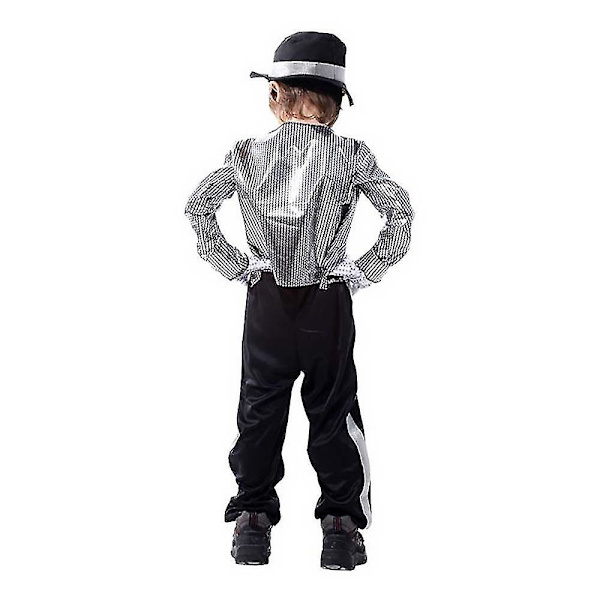 Barn Michael Jackson Cosplay Kostym Pojkar Flickor Performance Outfits Set Halloween Fest Fancy Dress 12-14 Years