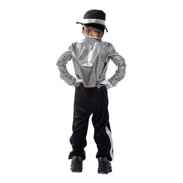 Barn Michael Jackson Cosplay Kostym Pojkar Flickor Performance Outfits Set Halloween Fest Fancy Dress 9-11 Years