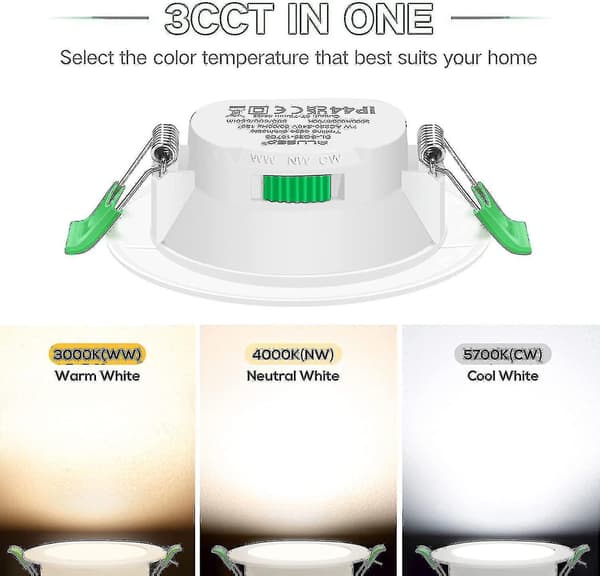 12 stk. 7W Hvide LED Nedhængte Loftlamper Slanke Spotlys