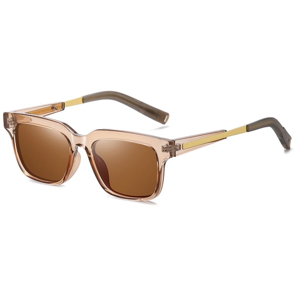Universal Unisex Square Anti Uv Eyewear Uv400 Clear Summer Goggles Driving Solglasögon Light Brown