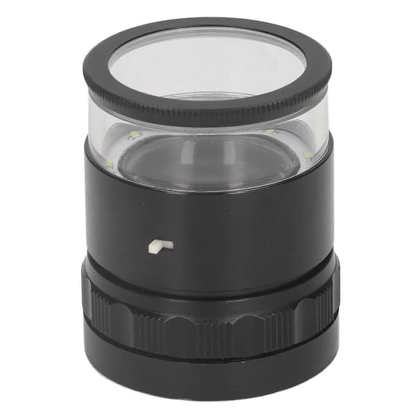 10X Belyst Gullsmedlupe Utskiftbar Skala 8LED Lys 28mm Feltlupe Forstørrelsesglass
