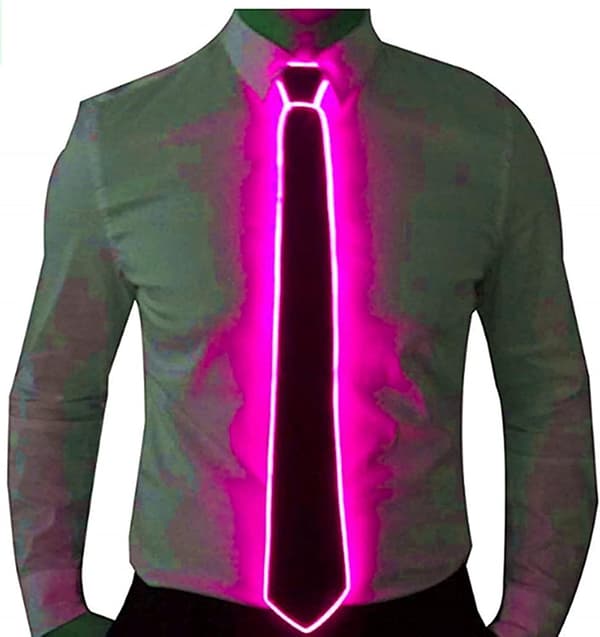 (Rosa) LED-slips med lys, lysende slips, neon LED-slips LE