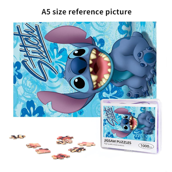 1000-bitars Pussel för Vuxna & Barn - Söt Stitch Pussel för Pojkar Flickor Pusselentusiaster jfcb-328