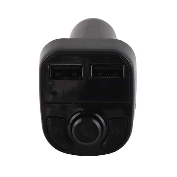 Bil Bluetooth Mobiltelefonlader Svart 12-24V FM-sender MP3-spiller Dobbel USB-lading