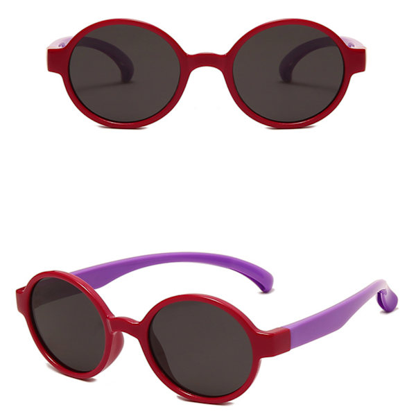 Børn polariserede linser anti-blænding UV-lysblokerende briller qd rose red purple leg