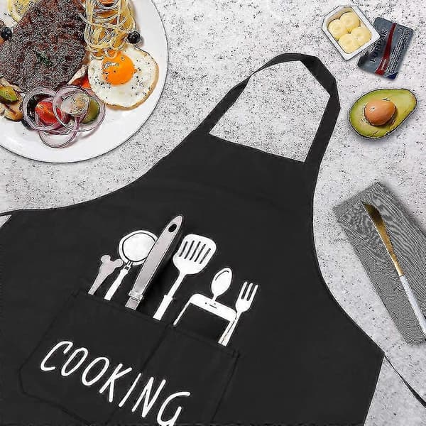 Forkle Restaurant Matlaging Kafé Grill Med Lommer Bib Forkle Vanntett Bomull Lin