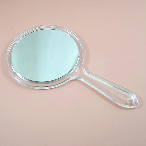 Makeup Handspegel Dubbelsidig 3x 1x Rund (transparent) högupplöst sminkspegel