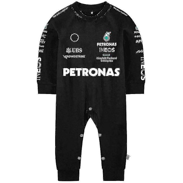 2023 F1 Ny säsong Sport Baby Jumpsuit Vår Höst Svart Bebisar Pojke Barn Romper Formula One Racing Team Nyfödd Krypdräkt WCLTY-203 4T