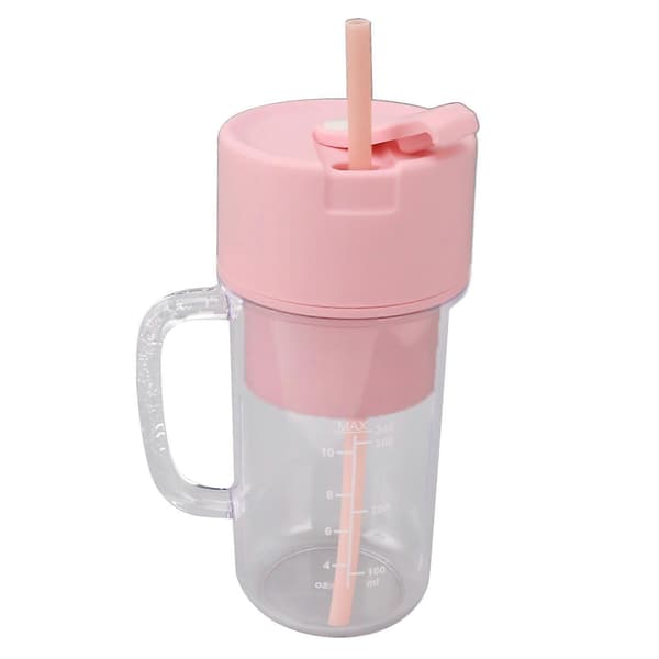 Mini Juicerkopp Bærbar Oppladbar Blender Juicer Multifunksjonell Stor Kapasitet Blenderkopp for Studenter Husholdning Rosa