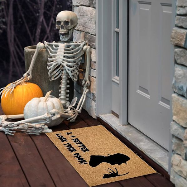 Halloween-ovimatot ulkokäyttöön, pelottava lattiamatto Hauska matto sisä- ja ulkokäyttöön Liukumaton Halloween-koriste, pestävät Halloween-koristematot