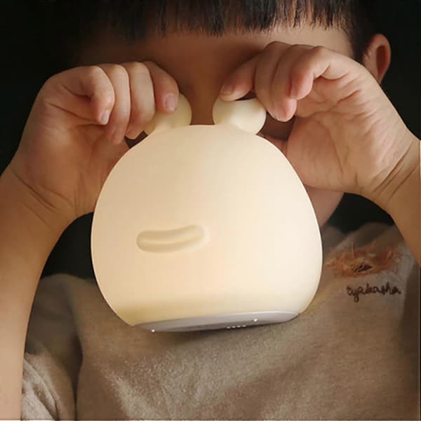 Natlampe Silikone \"Don't Bug Slug\"-lampe til børn, USB genopladelig sød dyrelampe med timerindstilling, sikker sengelampe