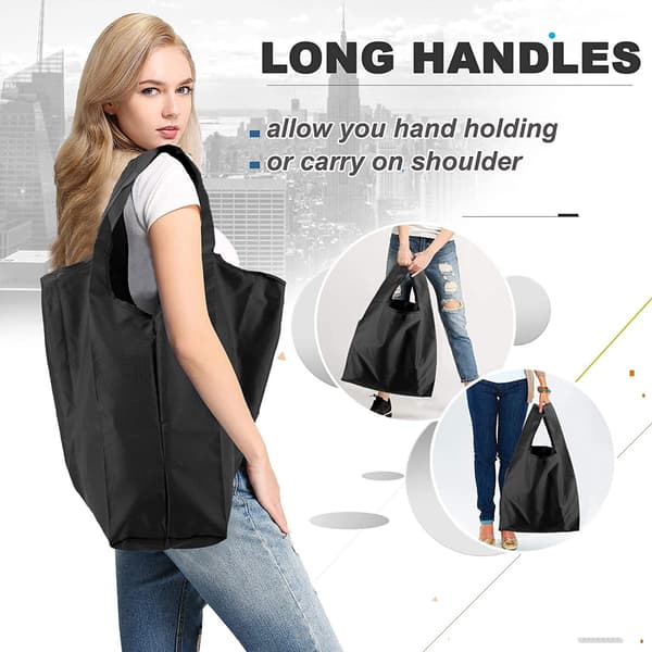 #6-delt skulderveske retro miljøvennlig sammenleggbar handlepose#