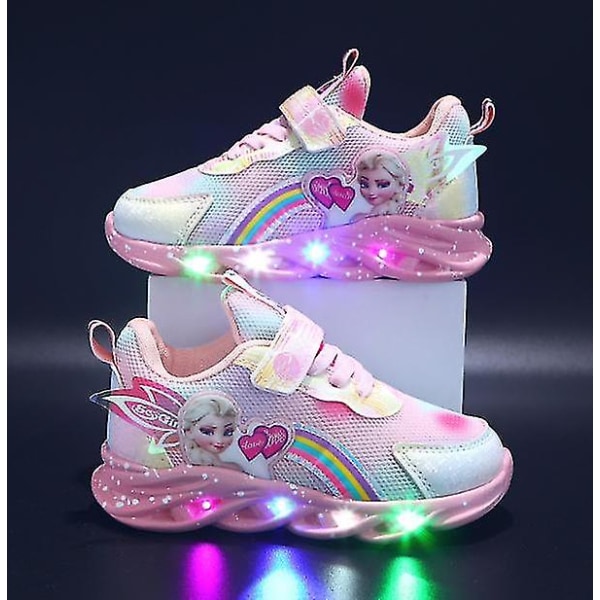 Barn Sportskor Elsa Light Up Sneakers Barn Led Light Up Sneakers Pink 22