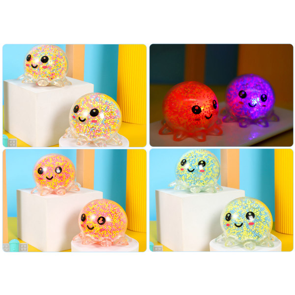 5 st Octopus Ball Stressbollar leksak för barn Fidget Balls Multicolor 8*7*6