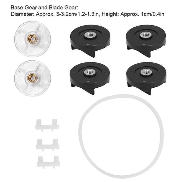 Tilbehør til 6 Base Gear og Blade Gear reservedel for Magic Bulle Blender (Gruppe 1) 250W