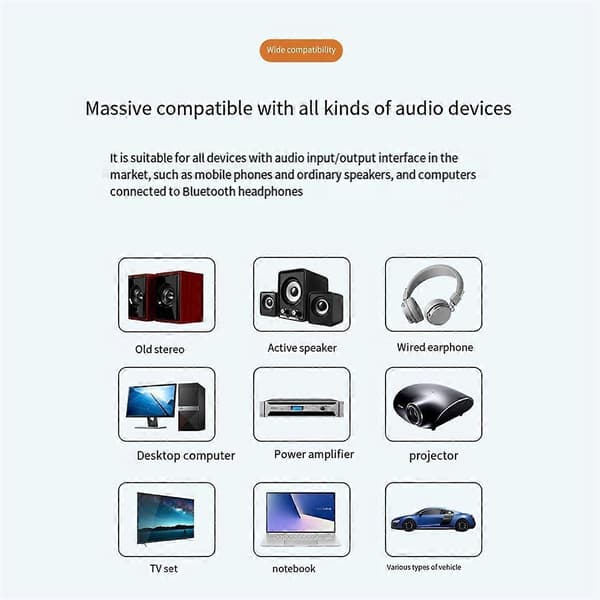 5.3 Bluetooth-sender/-modtager 2-i-1 Bluetooth-adapter med LED-display RGB-lys til bil, pc, tv, højttaler, hovedtelefoner