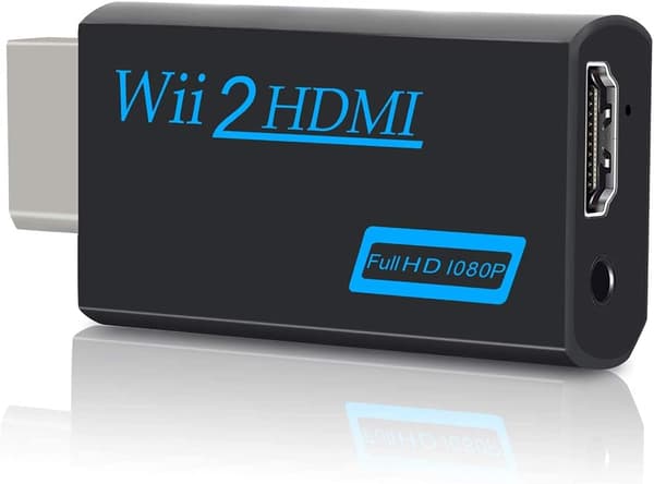 Wii til HDMI Konverter, Full HD 1080P Video Adapter Konverter med