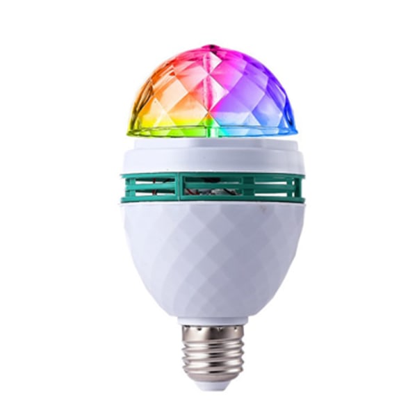 3W E27 RGB triangellampor Färgskiftande kristallkula