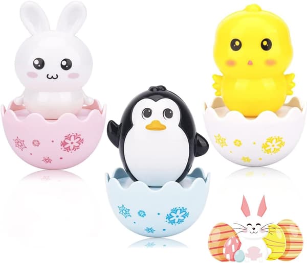 Påskeegg Leker - Kanin Kylling Påskekurv Fyll, Plast Påskeleker