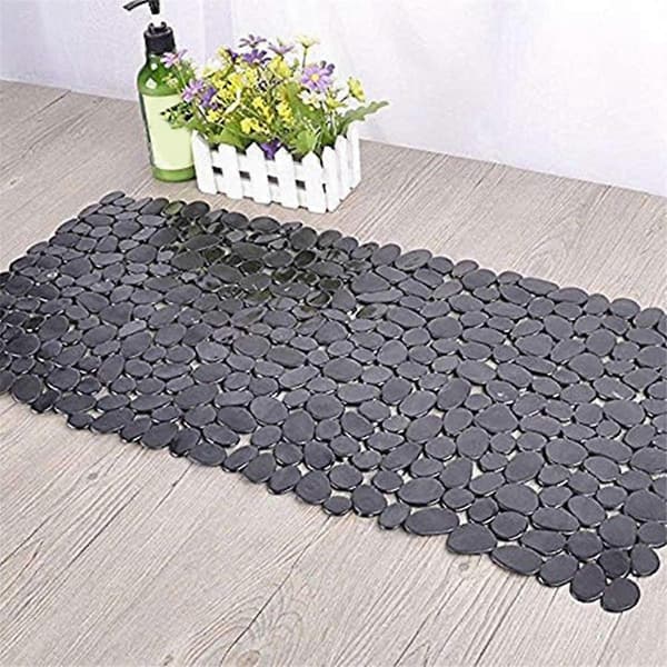 Pebble badekarmatte for badekar til anti-badekarmatte i dusj (blå)