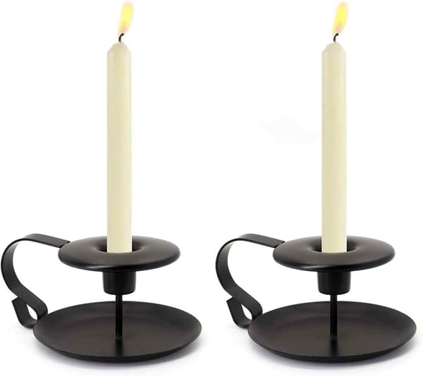 2 stk. Lysestager Vintage Retro Lysestager til Spidslys