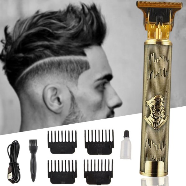 Gravyr Gentleman Hårklippare, långt hår & skägg elektrisk trimmer