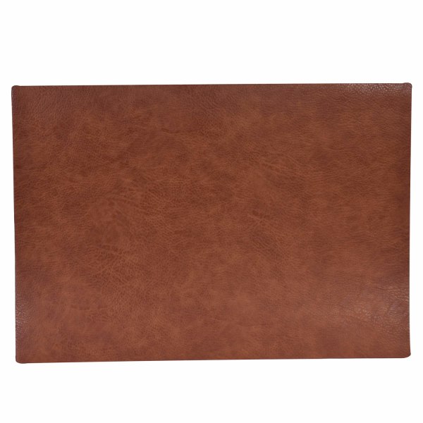 Underlägg Läder / skinn look brun 43x30 cm 4-pack Tablett brown