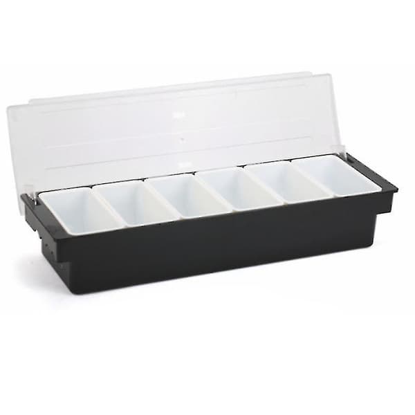 Abs Bar Disk Split Cell Fruktlåda Multi Grid Hållbar Frisk Smaksättning Låda Hem Förvaring Korg Svart Multi Cell Plast