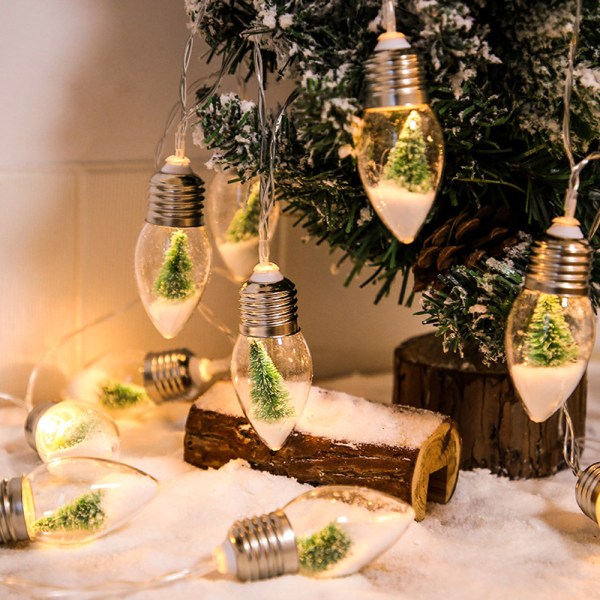 Christmas Pine Tree String Lights LEDs för Indoor Outdoor Fit Ga