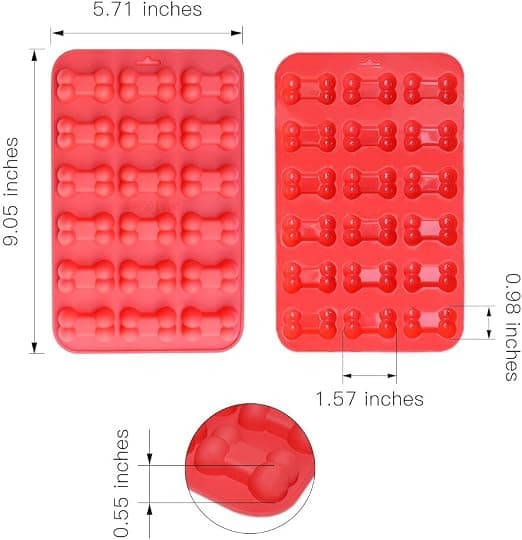 Sett med 4 Non-Stick Silikonformer for Sjokolade, Godteri, Gele, Is