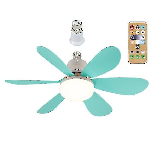 E27 Moderni Käännettävä Kattotuuletinvalaisin 40w Makuuhuone Kaukosäätimellä Blue Ordinary lampshade