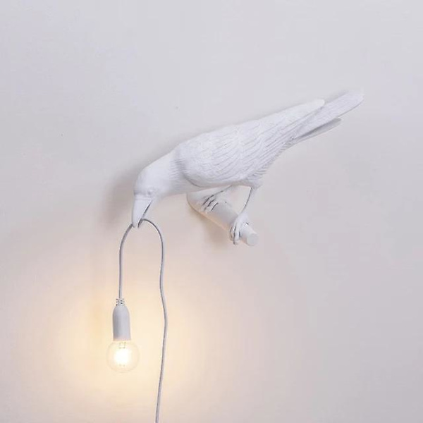 Moderne Lucky Bird Bordlampe Soveværelse Sengelampe Stue Bordlamper Resin Dyr Livlig Boligindretning Belysningsarmatur Væglampe Right - Wall-a-EU Plug 110V