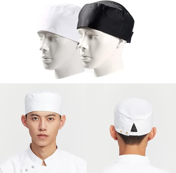 2-pack kockmössor, unisex kockmössor, justerbara och andningsbara köksmössor